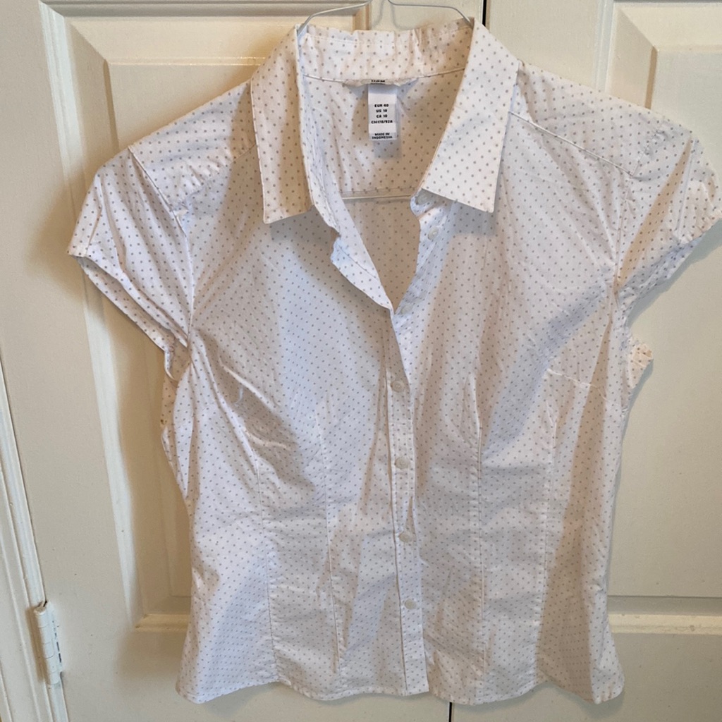 Button Down Collared Blouse